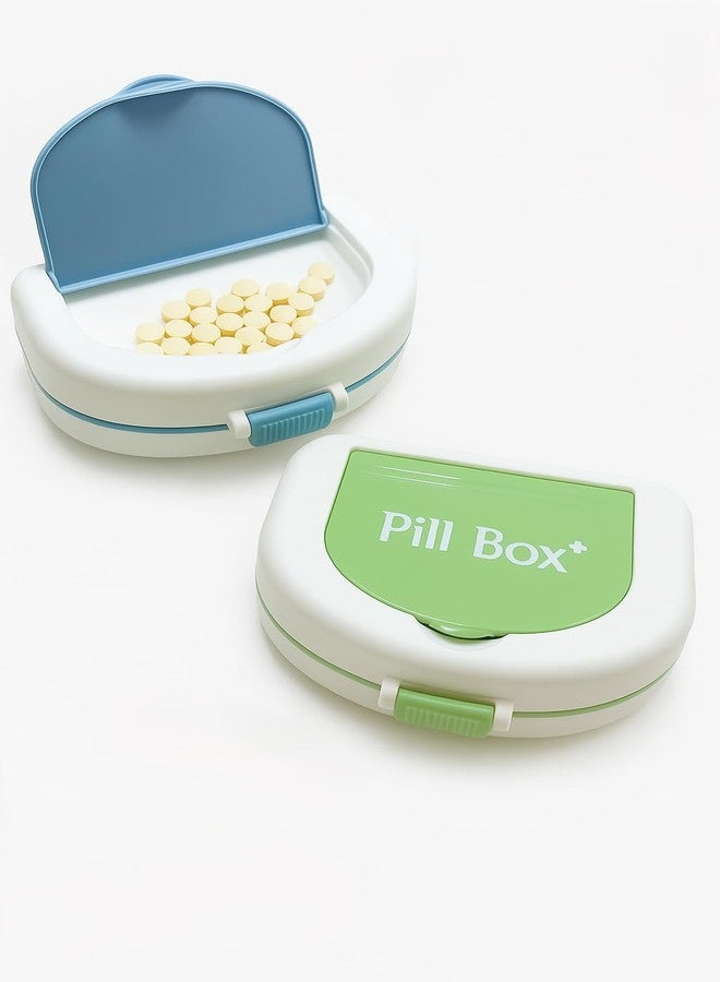 Shrux Portable Pill Case, 6 Compartment Travel Pill Organizer Box, Daily Medicine Organizer With Air-Tight Lid, BPA -Free Plastic Material, Small Pocket Emergency Pill Storage Box - 1Pcs - Image 1